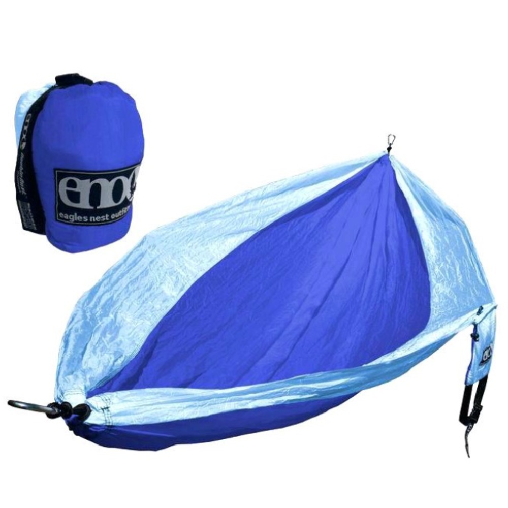 Blue doublest eno hammock with straps